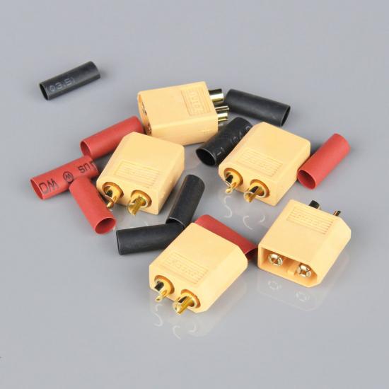 Radient XT60 Male including Heat Shrink (ESC End) (5pcs)