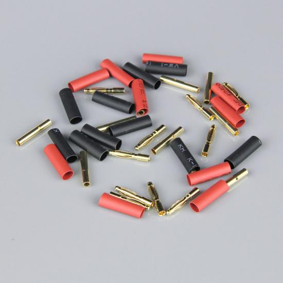 Radient 2mm Gold Connector Pairs including Heat Shrink (10)