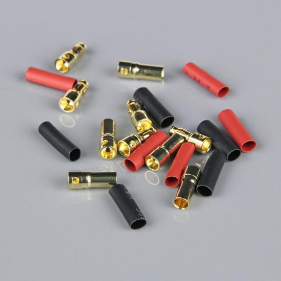 Radient 3.5mm Gold Connector Pairs including Heat Shrink (5pcs) ** CLEARANCE **