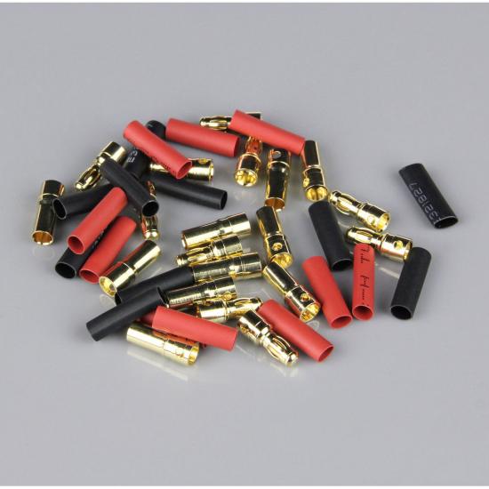 Radient 3.5mm Gold Connector Pairs including Heat Shrink (10)