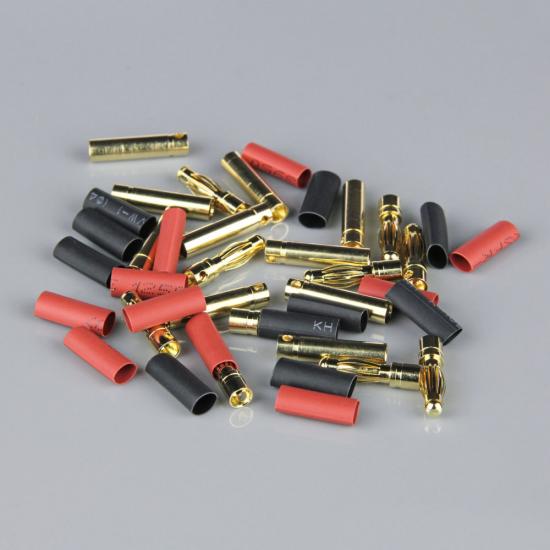 Radient 4.0mm Gold Connector Pairs including Heat Shrink (10)