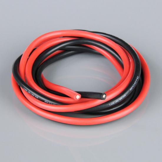 Radient Silicone Wire, 12AWG, 680 Strand, 4ft / 1.2m Red-Black