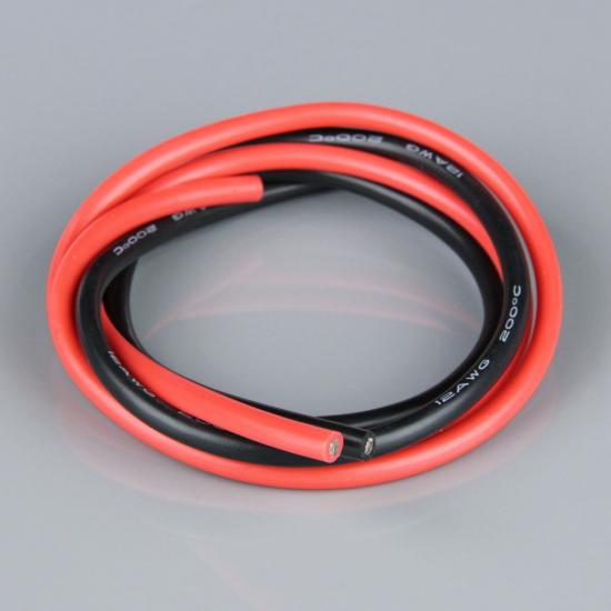 Radient Silicone Wire, 12AWG, 680 Strand, 2ft / 0.6m Red-Black