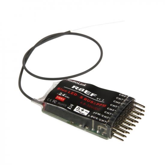 RadioLink T8S 24GHz 8-Channel Transmitter with Bluetooth and 1x R8EF Receiver