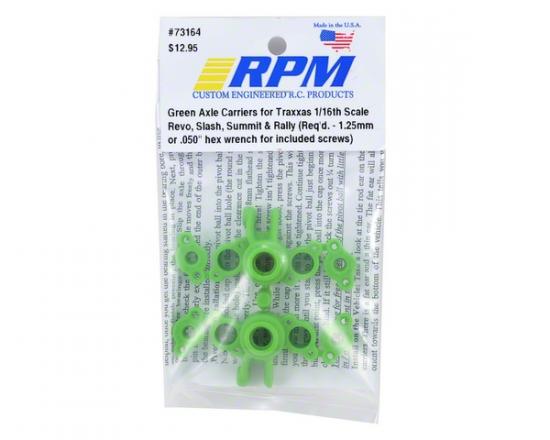 RPM Axle Carriers For Traxxas 1:16 Slash/E-REVO (Replaces TRX7034) - 1 Pair - Green