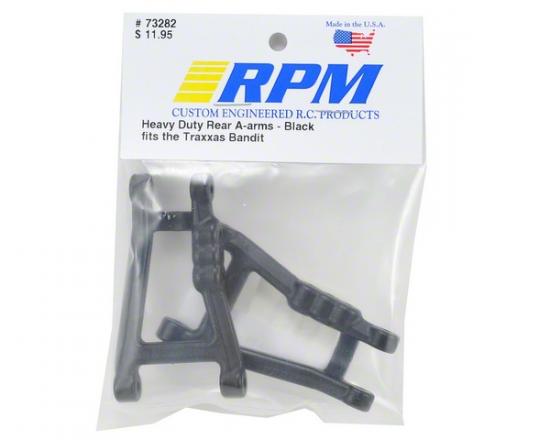 RPM Heavy Duty Rear A Arms For Traxxas Bandit - Black (Replaces 2750R)