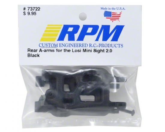 RPM Rear A A-Arms for Losi Mini 8IGHT - Black &mdash; image 2 of 2