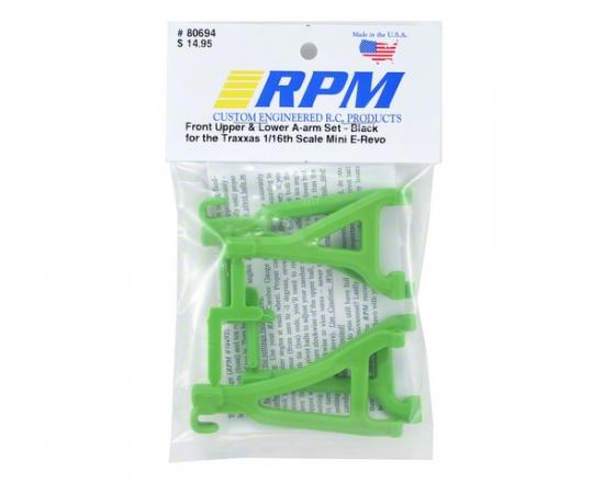 RPM Front Arms For Traxxas 1:16 Mini E-REVO - Green