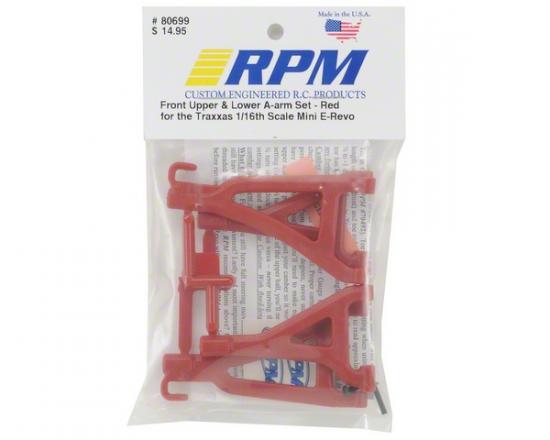 RPM Front Arms For Traxxas 1:16 Mini E-REVO - Red