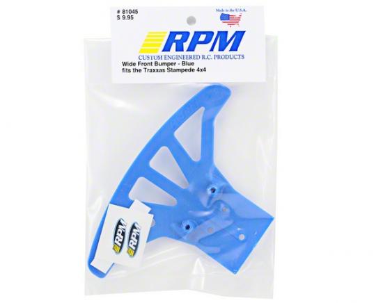 RPM Wide Front Bumper for Traxxas Stampede 4x4 - Blue