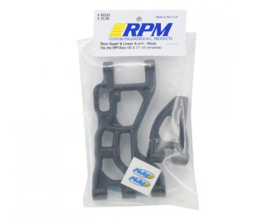 RPM Super Tough Rear Upper And Lower A Arms For HPI Baja - Black