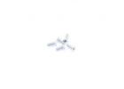 Aluminium Countersunk Hex Head Screw - M3 x 10 Silver (5)