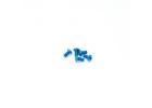 Aluminium Button Hex Head Screw - M3 x 6 Blue (5)