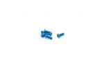 Aluminium Button Hex Head Screw - M3 x 8 Blue (5)