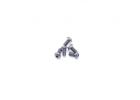 Aluminium Button Hex Head Screw - M4 x 8 Gray (5)