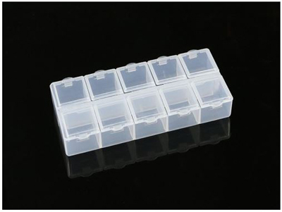 10 Compartment Parts Box 132x58x20mm