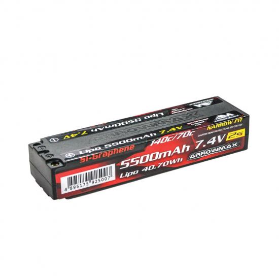 Arrowmax Lipo 5400mAh 2S TC Narrow - 7.4v - 70C