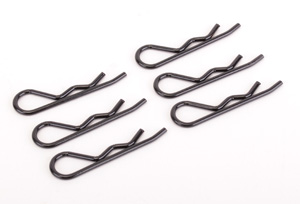 Body Clips 1:8 - Black - (6)
