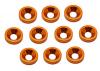 Alloy M4 Countersunk Washers - Orange (10)