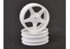 JConcepts 2.2 5 Spoke Front White Wheels - CAT XLS - 8mm Castle Fitting (2)