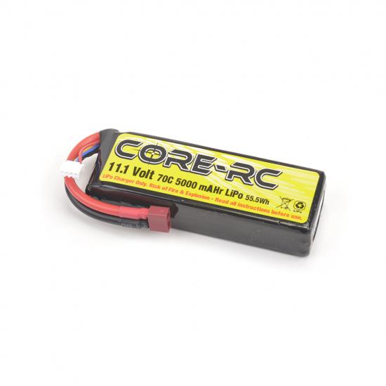 Core RC 5000mAh 11.1V 3S 70C LiPo - Deans T Plug