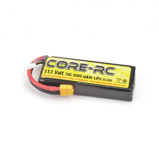 Core RC 5000mAh 11.1V 3S 70C Hard Case LiPo - XT60