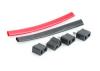 T Connector; Black Sockets - (4)