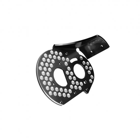 RC10 Aluminium Rear Motor Plate-Honeycomb-Black