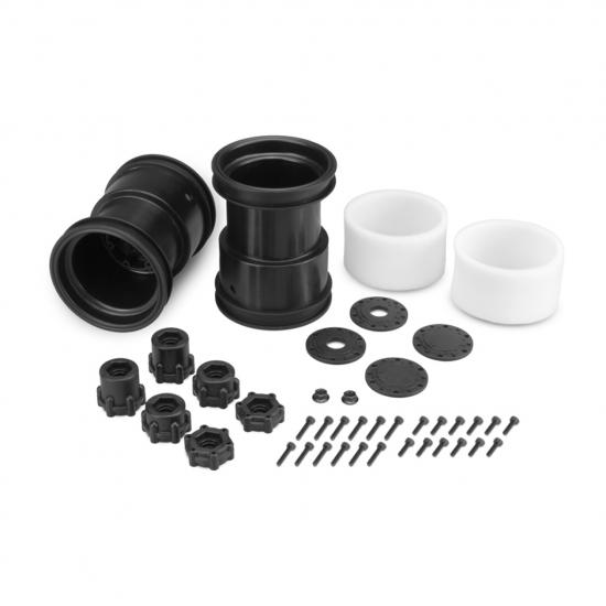 Tribute-2.6x 3.6 Monster Truck Wheel Black-2pc