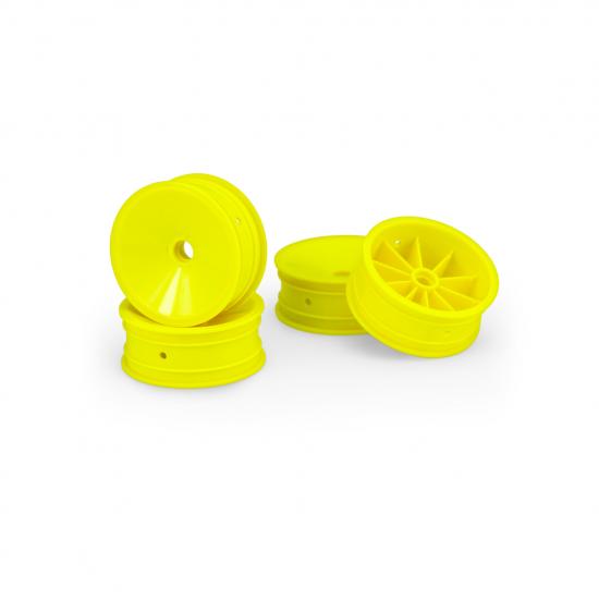 JC Mono 2.2 2WD Front Wheels - Bearing Fit - Yellow (4)
