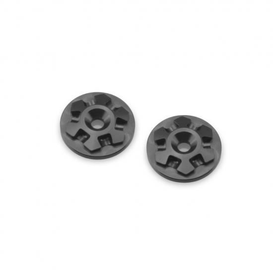 RM2 Clover Large Flange 1:8 Wing Butt-Black 2pc