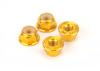 M4 Alloy Serrated Nyloc Nuts - Gold (4)