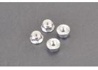 M4 Alloy Serrated Nyloc Nuts - Silver (4)