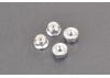 M4 Alloy Serrated Nyloc Nuts - Silver (4)