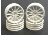 SST 12 Spoke Touring Car Wheels - 20mm Wide - White - Set Of 4
