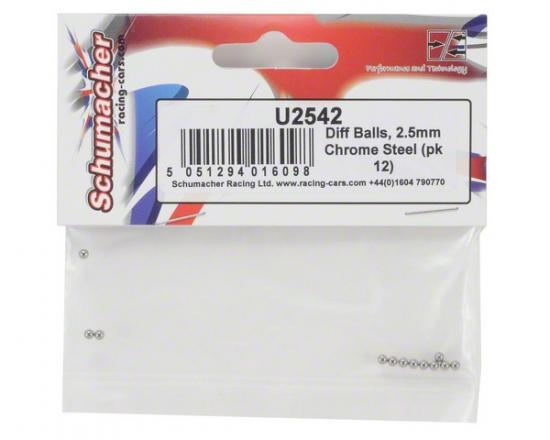Diff Balls; 2.5mm Chrome Steel (pk 12)