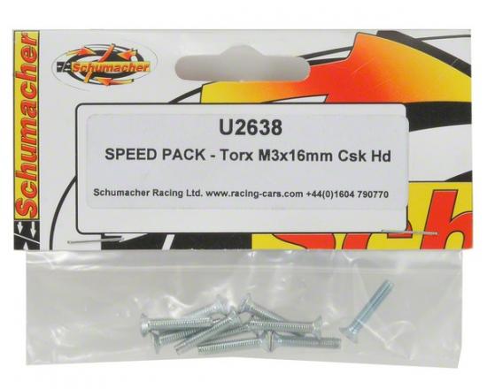 Speed Pack - Torx M3x16mm Countersunk Head ** CLEARANCE **
