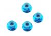 M4 Nylock Flanged Wheel Nut - Blue Alloy (4)