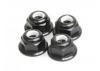 M4 Nylock Flanged Wheel Nut - Black Alloy (4)