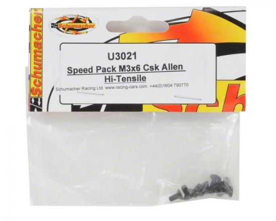 Speed Pack - M3x6 Countersunk Allen Hi Tensile