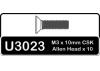 Speed Pack - M3x10 Countersunk Allen Hi Tensile (6)