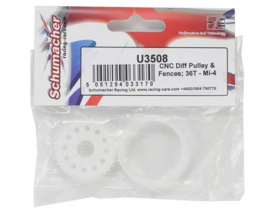 CNC Diff Pulley & Fences; 36T - Mi4