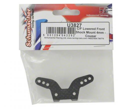 Carbon Fibre Lowered Front Shock Mount 4mm - Cougar SV