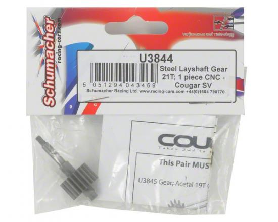 Steel Layshaft Gear 21T; 1 piece CNC - Cougar SV