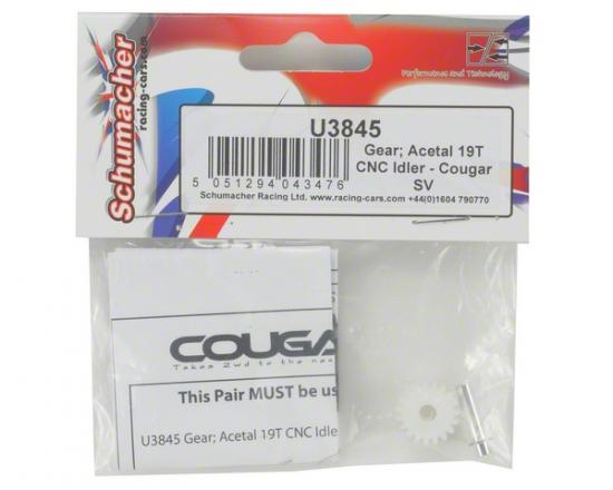 Gear; Acetal 19T CNC Idler - Cougar SV
