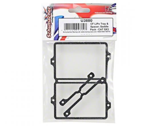 CF LiPo Tray & Spacer; Saddle Pack - CAT SX3