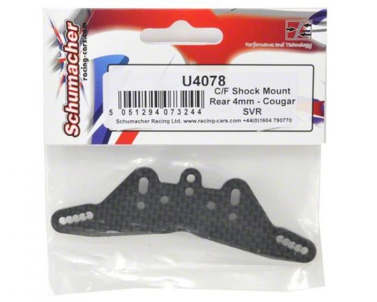 Carbon Fibre Shock Mount Rear 4mm - Cougar SVR