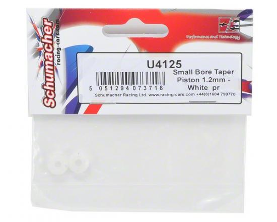 Small Bore Taper Piston 1.2mm - White - 1 Pair