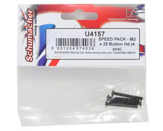 Speed Pack - M3 x 25 Button Head (4 pcs)