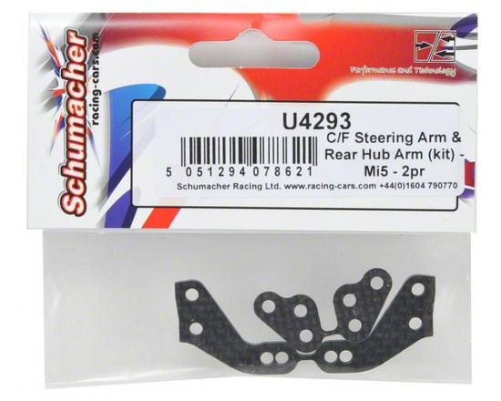 Carbon Fibre Steering Arm & Rear Hub Arm (kit) - Mi5 - 2pr